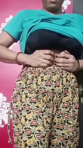 Memorable moment from &quot;Indian Solo Female Masturbation at home, Bhabhi Pressing her big Natural Tits and Tight pussy Hindi&quot;
