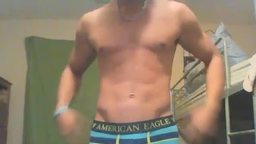 Hunter Show His Muscles and Dick