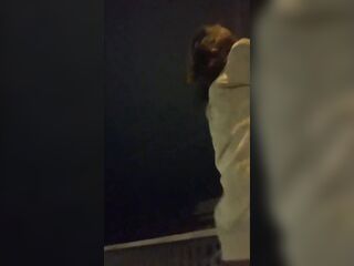 A Little Slut Bangs Herself with a Sex-toy in Transition