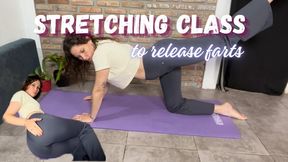 Stretching class to release farts