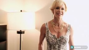 Anzee: Big-titted wife and mom fucks a big, young cock & gets a giant facial