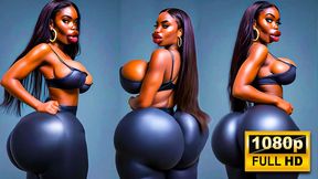 Massive Ebony Bubble Butt Twerk Compilation - Ai Generated