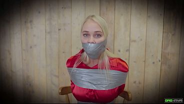 Darina - Blonde Russian Girl Next door secretary tied bound and gagged in bondage EP 1