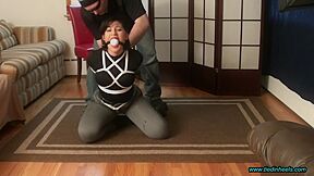 Sahrye Hogtied In Boots - Bondage Porn