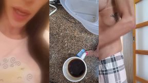 paloma veiga acordando com tesao de pau duro no cafe da manha e gozando bem forte