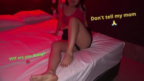 Horny stepdaughter gets fucked hard for watching porn