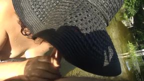 My Stepmom Is Crazy! Stepmom Sucks Stepson&#039;s Cock on Public Beach!