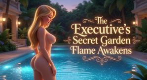 Elegant Blonde Boss Enjoys Pool with Young Gardener While Husband Away (ai Generated)