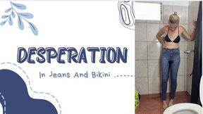 desperation pee in jeans