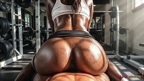 sex in the gym with a black girl with small curves [ai]