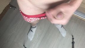dude in milky socks faps off a penis - ARTEM SUCHKOV