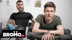 ”Intense Ass Pumping Pounding Between Inked Hunks”