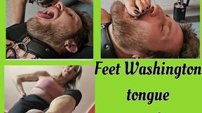 Dea Samantha: feet washing with tongue and soap