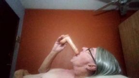 i am playing with my dildo