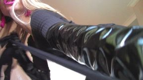 Lick My All Black Shiny Pants Ass