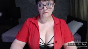 Solo webcam mature with horny natural big knockers passionately