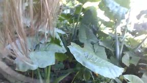 deepthroat garden scene with intense creampie creampie creampie