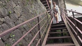 Using his bitch on vacation