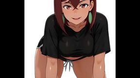 Momo Ayase sudorosa y agitada