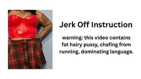 Jerk Off Instruction & Hairy Pussy Self Pleasure In Pink Panties