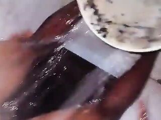 Black sexyriita showing her taut body in baths, previous to football match fifa world cup 2026