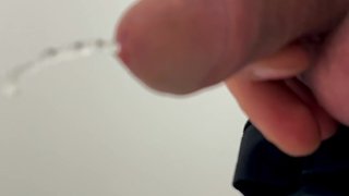 Slow motion pov closeup big dick masturbation by gay daddy