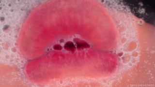 CLOSE UP: BEST Bottom View CONDOM BLOWJOB! She BROKE the CONDOM and STARTS PLAYING with CUM! ASMR 4K