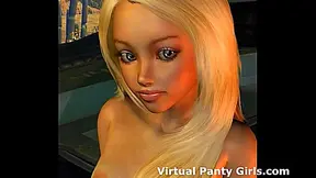 Cyberpunk Babe Tempts in Lace for Steamy Oral Encounter