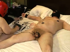 Mature femdom gloved handjob