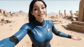 Hottest astronaut finds massive cock monster on secret planet in animated