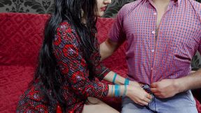 Priya kissed step-sons hard cock to seduce&comma; later she showered pee on him to squirt and ovum