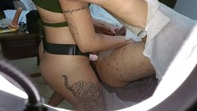 patient goes for a prostate exam, but ends up with a strapon stuck in his ass