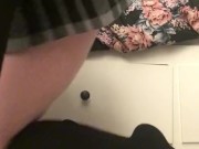 Puppy wags and paws at you