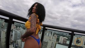 petite brazilian baddie banged in the ass on the penthouse balcony
