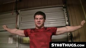 Str8Thugs.com - Small-dicked thug's solo meat beating and wild jizzing finale