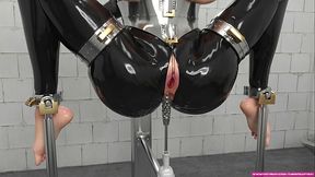 NOT Angela White in Metal Bondage - 3D Fetish Animation