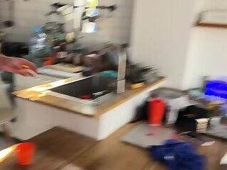 Me and my step sister lost the game and got a big cock in our ass and pussy