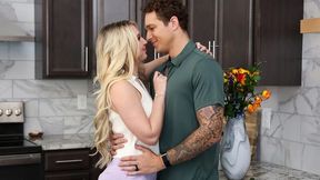 Alluring blonde with shaved pussy Britt Blair rammed by big dick