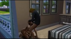Sims 4 Alice and Jimmy make sex last all day! Part 1