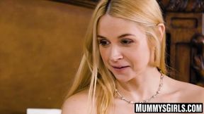 MILF moans as stepdaughter tries her new toy eagerly