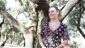 She meets and hooks up with a guy outside