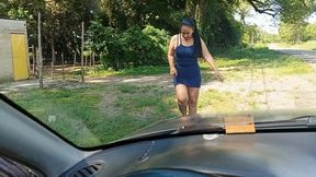Driving my car using flip-flops to pump pedals (3)