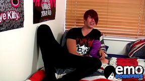 Smoking hot emo twink Rhys Casey moans in pleasure and joy