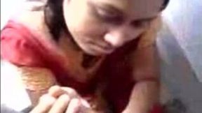 Ugly obese amateur brunette wifey provides her hubby with BJ on cam