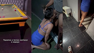 Futebol na tv, sinuca no terraço, exibição e duas gozadas na buceta. Hotwife deu sem camisinha pro KidBengala cover e corno registrando