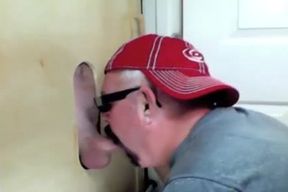 manstick Thirsty tramp inhaling uber-cute fuck-sticks In A Gloryhole