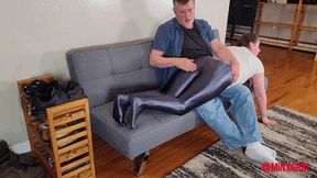 Minx Grrl - Spanked in shiny leggings - Full Version (WMV Format)