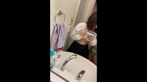 He Rubbed My Boobs in Front of the Bathroom Mirror.