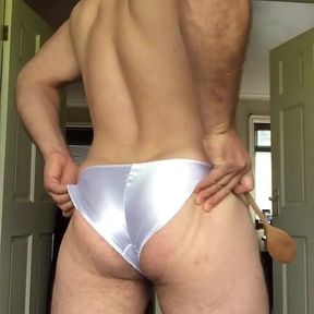 Sexy Tight Satin Panties Ball Spanking