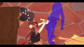 Genshin Impact Hentai - Xinyan Handjob and Blowjob - Japanese Asian Manga Anime Film Game Porn